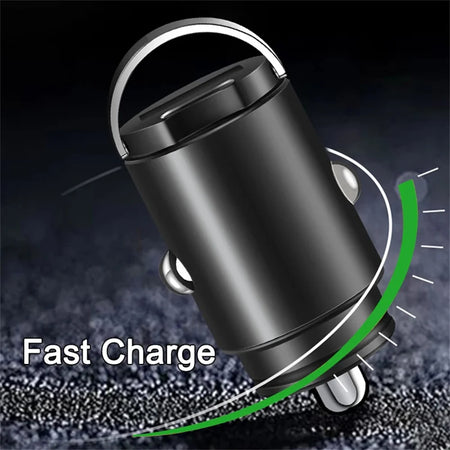 MiniCharge – 200W Compact Car Charger with USB and Type-C